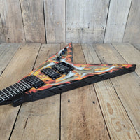 BC Rich KKV Kerry King Signature Flying V Tribal Flame Coffin Case 2009 - Mahar's Vintage Guitars