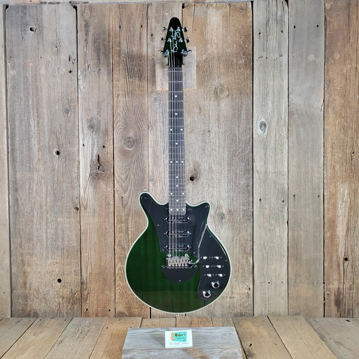 BMG 2010 Brian May Green Special Signature Guitar Korea w/Gig Bag, Near Mint - Mahar's Vintage Guitars
