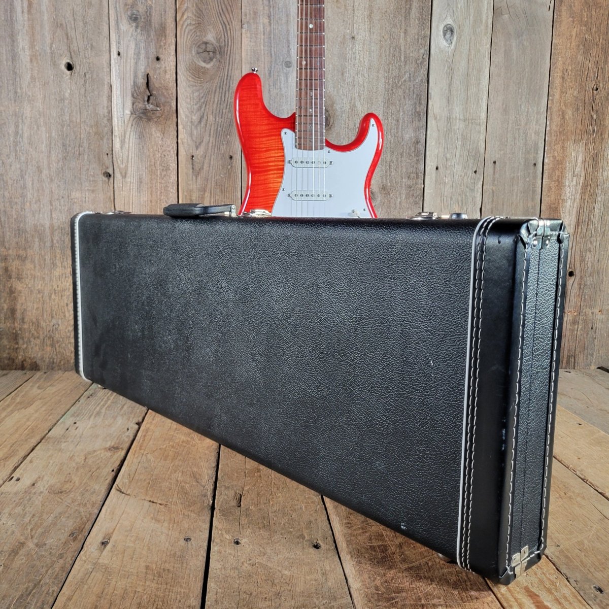 Brian Goodwin 1992 Custom Stratocaster Build Chambered Alder & Flamed Maple Body, Excellent - Mahar's Vintage Guitars