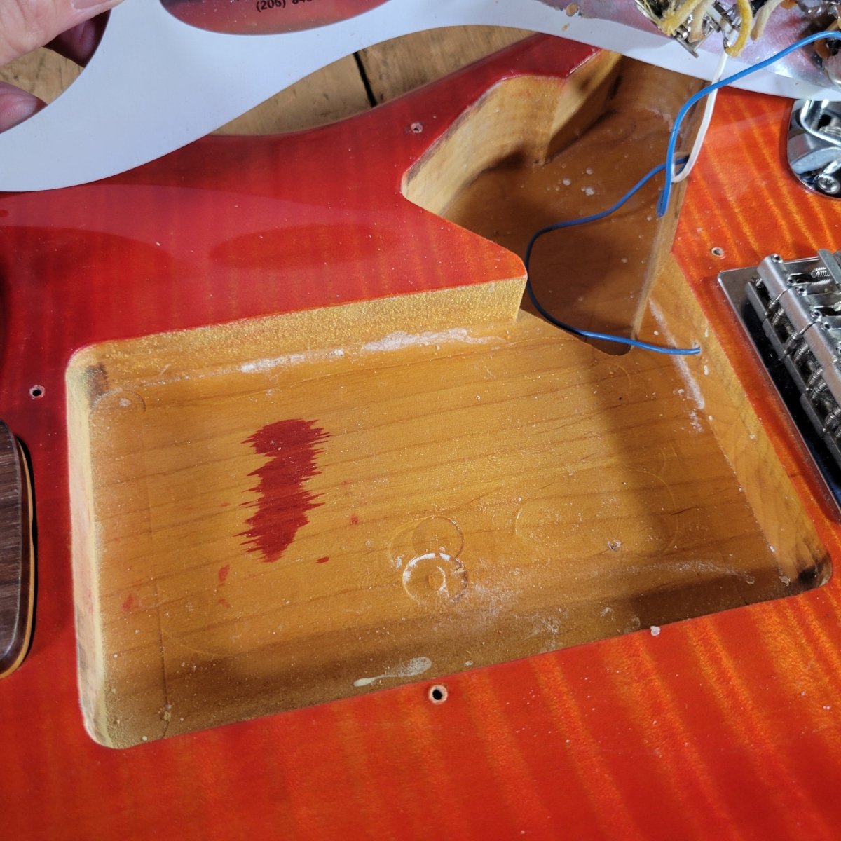Brian Goodwin 1992 Custom Stratocaster Build Chambered Alder & Flamed Maple Body, Excellent - Mahar's Vintage Guitars