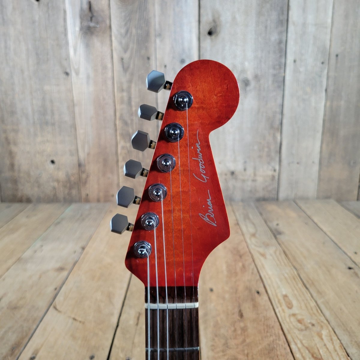Brian Goodwin 1992 Custom Stratocaster Build Chambered Alder & Flamed Maple Body, Excellent - Mahar's Vintage Guitars