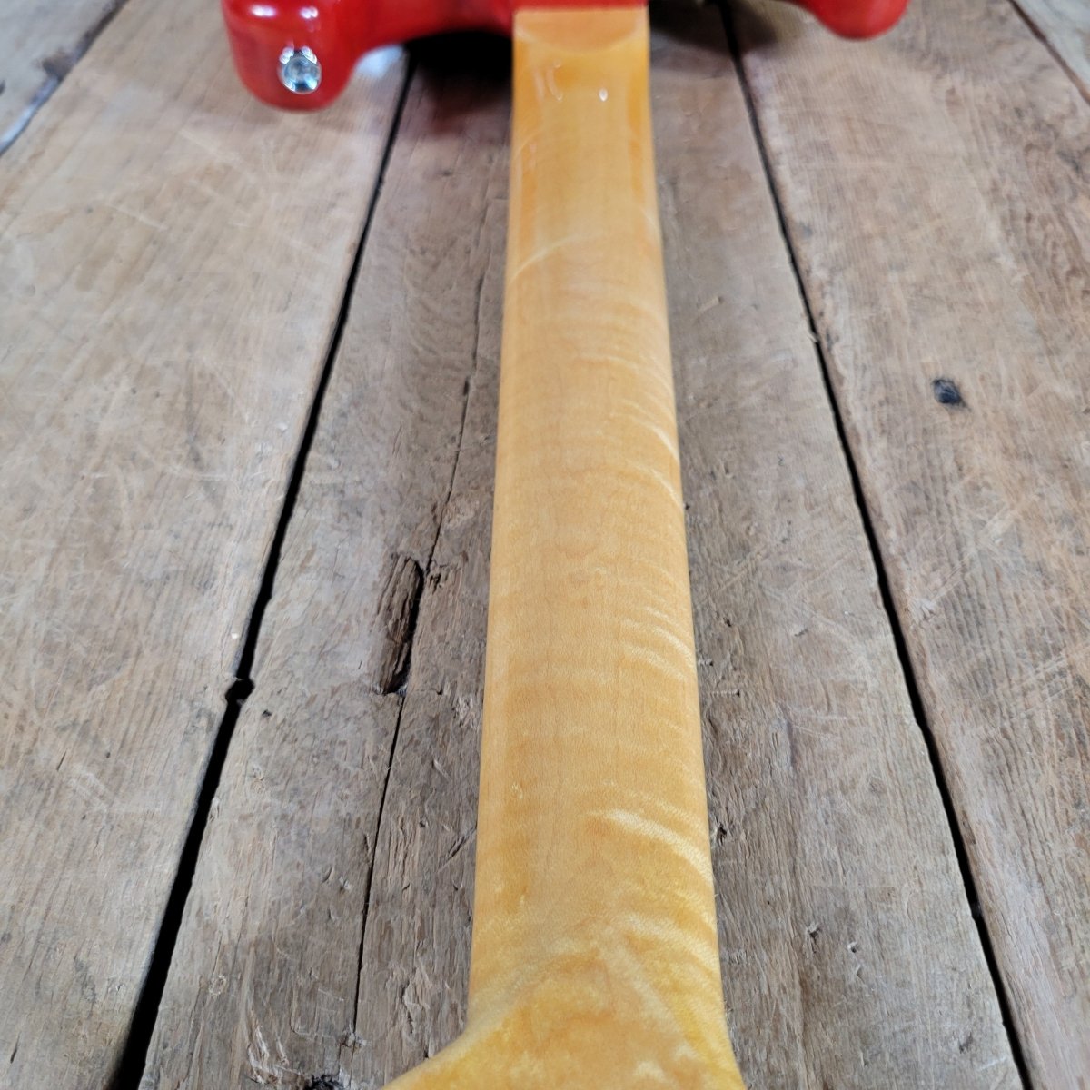 Brian Goodwin 1992 Custom Stratocaster Build Chambered Alder & Flamed Maple Body, Excellent - Mahar's Vintage Guitars