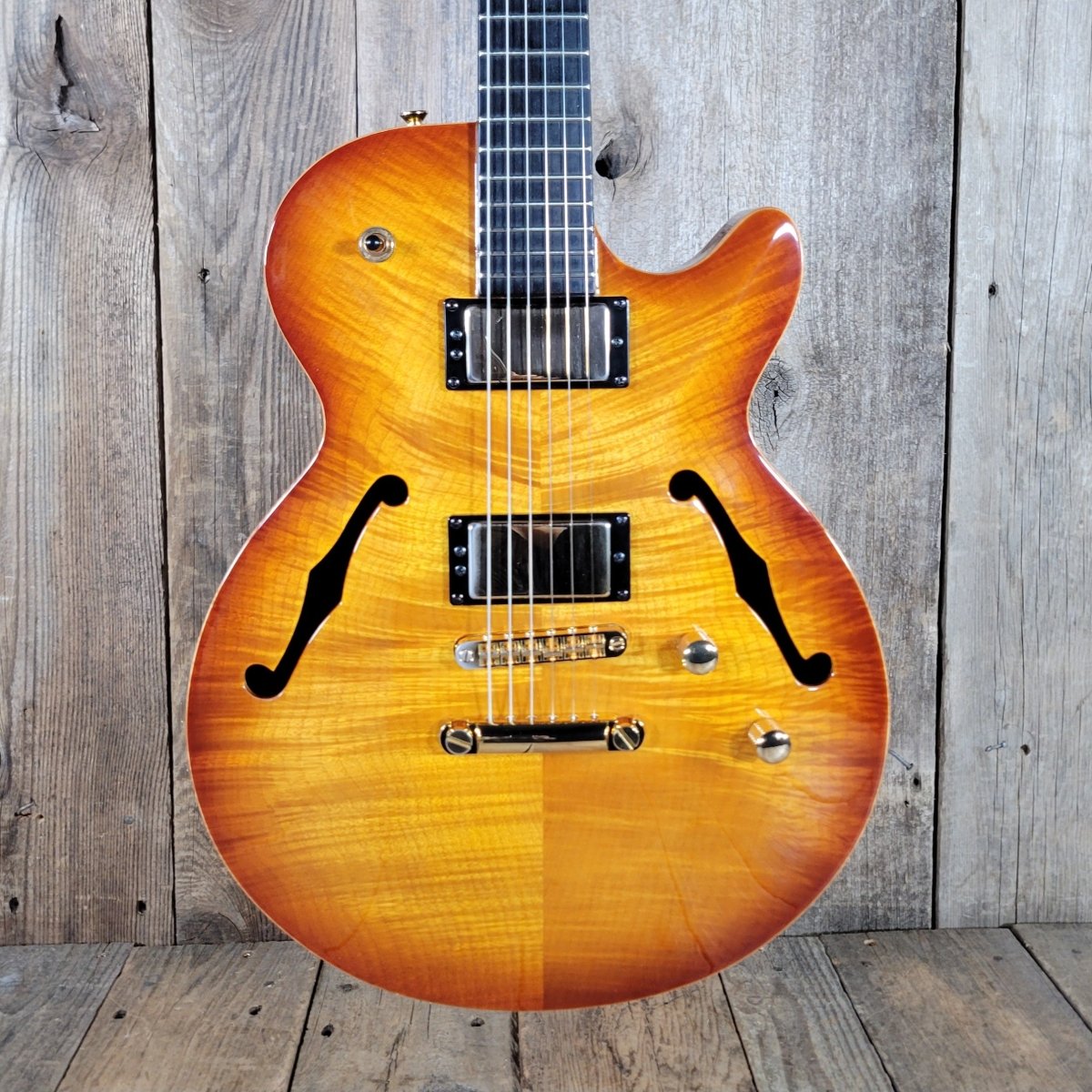 Carvin Kiesel SH550 Hollowbody Archtop Custom Koa 2012 Near Mint with Original Case - Mahar's Vintage Guitars