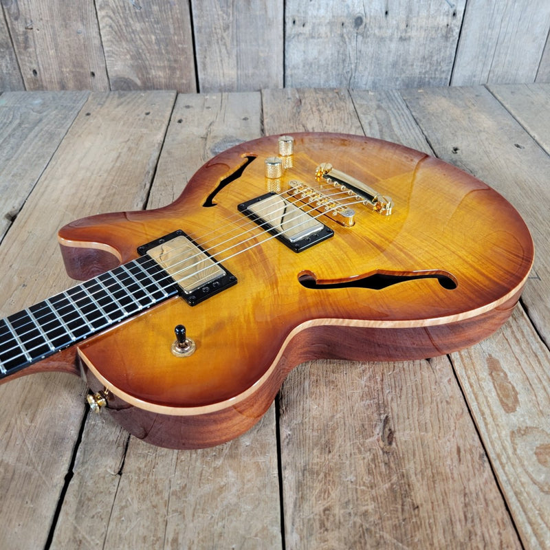 Carvin Kiesel SH550 Hollowbody Archtop Custom Koa 2012 Near Mint with Original Case - Mahar's Vintage Guitars