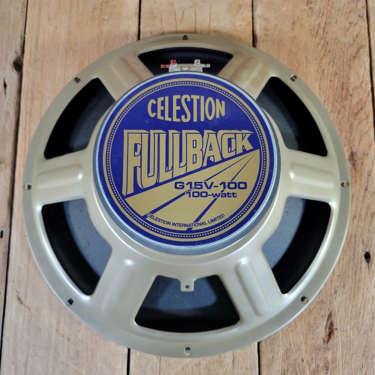 Celestion 2022 GV15V-100 Fullback T5948A 100 Watt 15" 8 Ohm Amp Speaker, Near Mint - Mahar's Vintage Guitars
