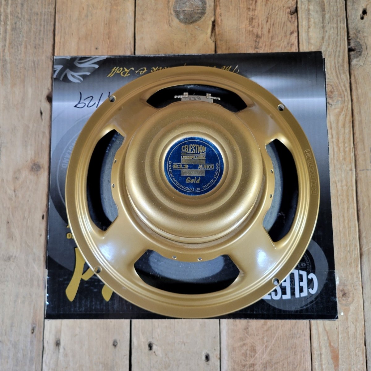 Celestion G12 Alnico Gold 12" 8 Ohm 50 Watt Guitar Amp Speaker, Cone Code 4-25 140, Mint - Mahar's Vintage Guitars