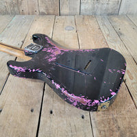 Charvel Custom Shop Master Built Strat 2024 Black over Platinum Pink - Mahar's Vintage Guitars