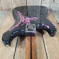 Charvel Custom Shop Master Built Strat 2024 Black over Platinum Pink - Mahar's Vintage Guitars