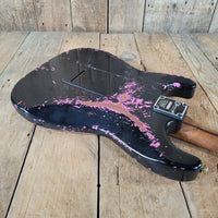 Charvel Custom Shop Master Built Strat 2024 Black over Platinum Pink - Mahar's Vintage Guitars