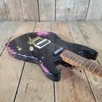 Charvel Custom Shop Master Built Strat 2024 Black over Platinum Pink - Mahar's Vintage Guitars