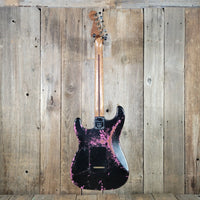 Charvel Custom Shop Master Built Strat 2024 Black over Platinum Pink - Mahar's Vintage Guitars