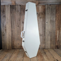 Coffin Case Fits Stratocaster, Telecaster, PRS, Les Paul, SG, Very Good - White - Mahar's Vintage Guitars