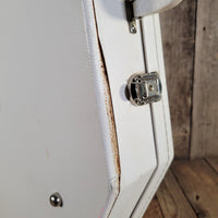 Coffin Case Fits Stratocaster, Telecaster, PRS, Les Paul, SG, Very Good - White - Mahar's Vintage Guitars
