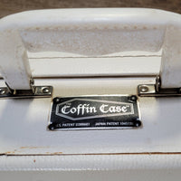 Coffin Case Fits Stratocaster, Telecaster, PRS, Les Paul, SG, Very Good - White - Mahar's Vintage Guitars