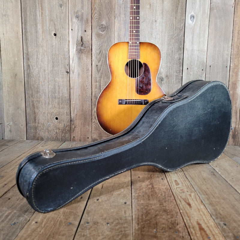 Custom Kraft 6116 Vintage Acoustic Guitar – Kay Made, 1950s Ladder Braced USA Parlor Model - Mahar's Vintage Guitars