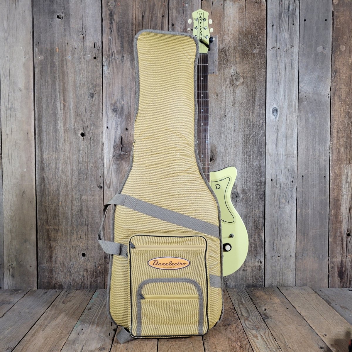 Danelectro 56 U - 2 Reissue Daddy - O Yellow with gig bag 1998 - Mahar's Vintage Guitars