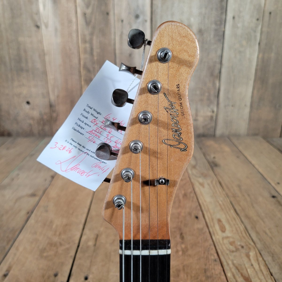 Danocaster Singlecut Telecaster Olympic White Arcane Pickups .83" C Neck 2026 - Mahar's Vintage Guitars