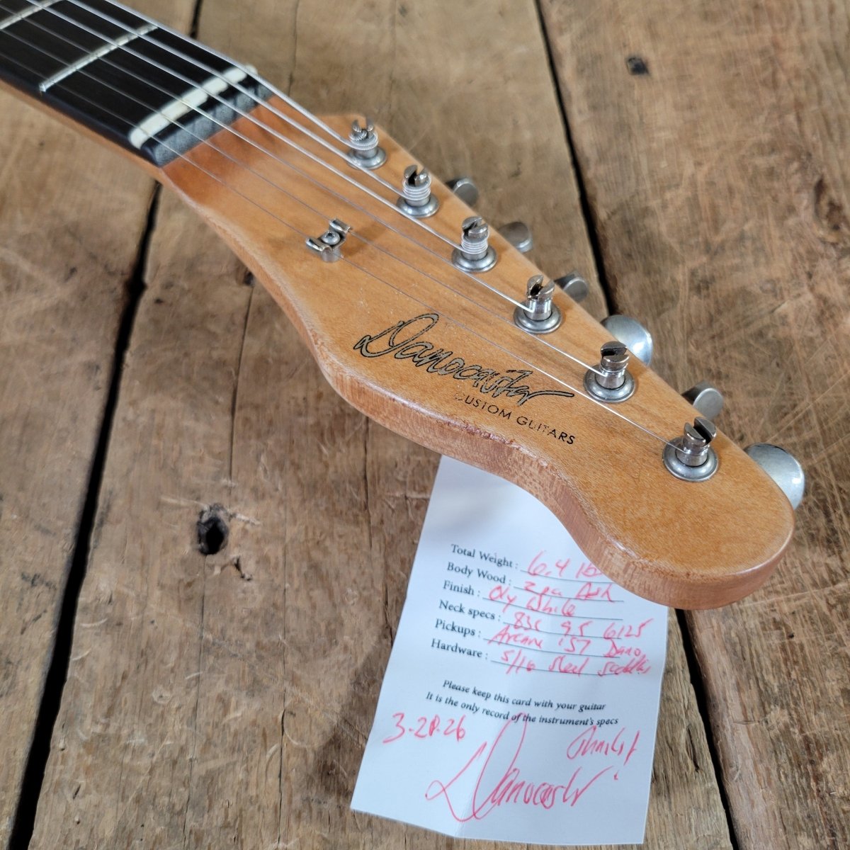 Danocaster Singlecut Telecaster Olympic White Arcane Pickups .83" C Neck 2026 - Mahar's Vintage Guitars