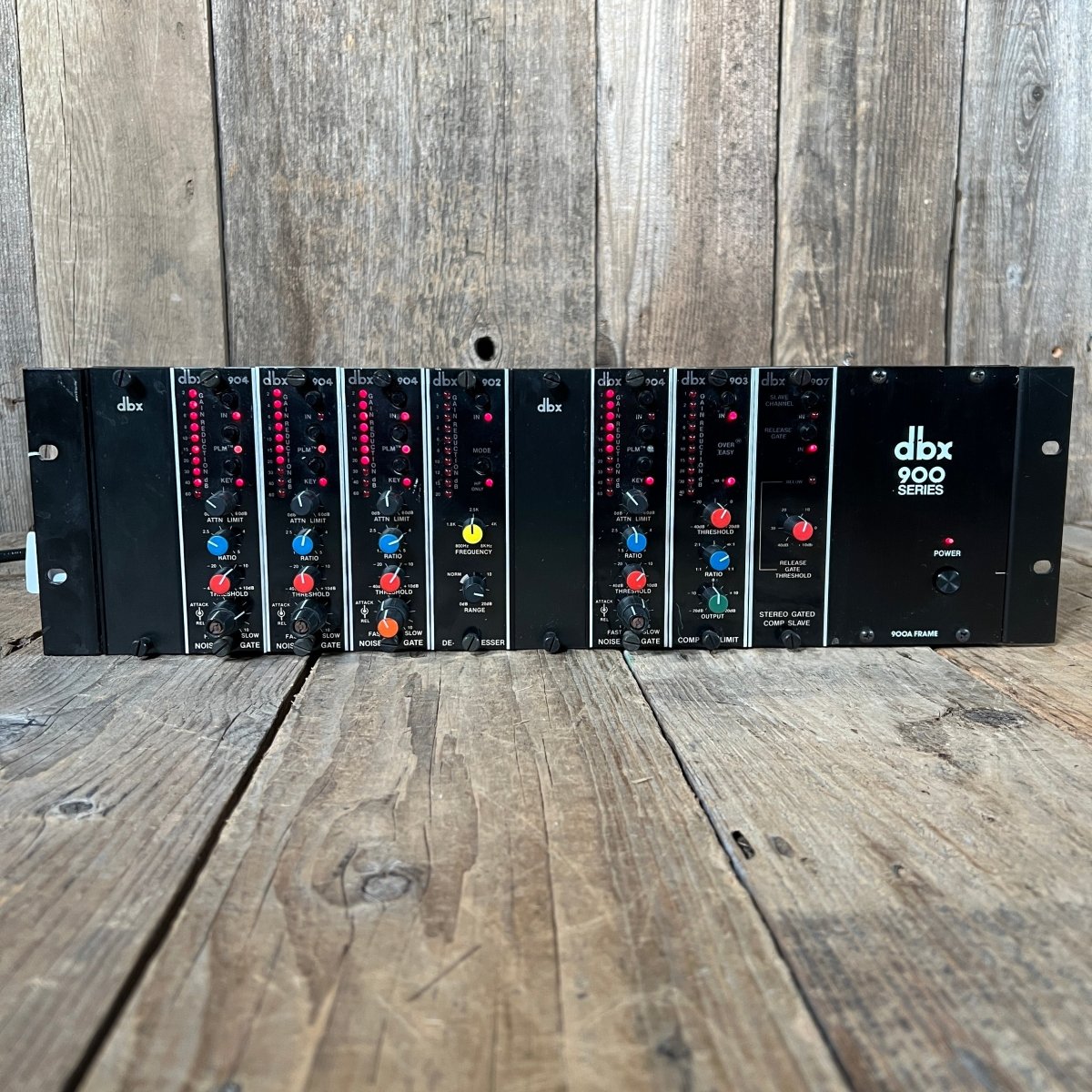 DBX 900A Frame with 4 x 904's, 1 x 902, 1 x 903, 1 x 907 Modules - Mahar's Vintage Guitars