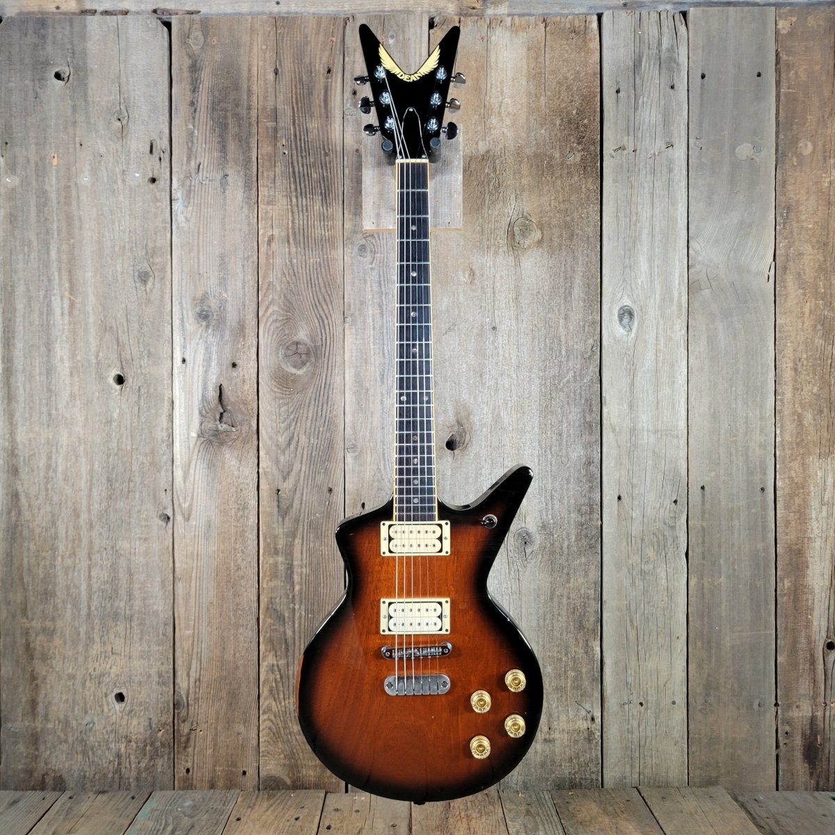 Dean E'lite Braziliaburst 1980 OHSC and paperwork - Mahar's Vintage Guitars