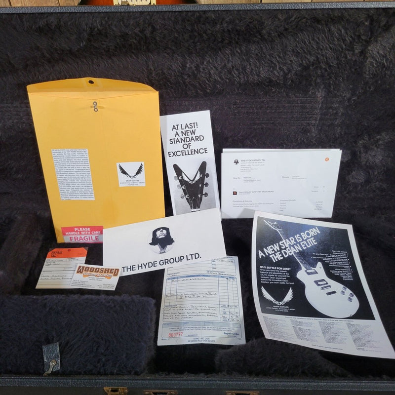 Dean E'lite Braziliaburst 1980 OHSC and paperwork - Mahar's Vintage Guitars