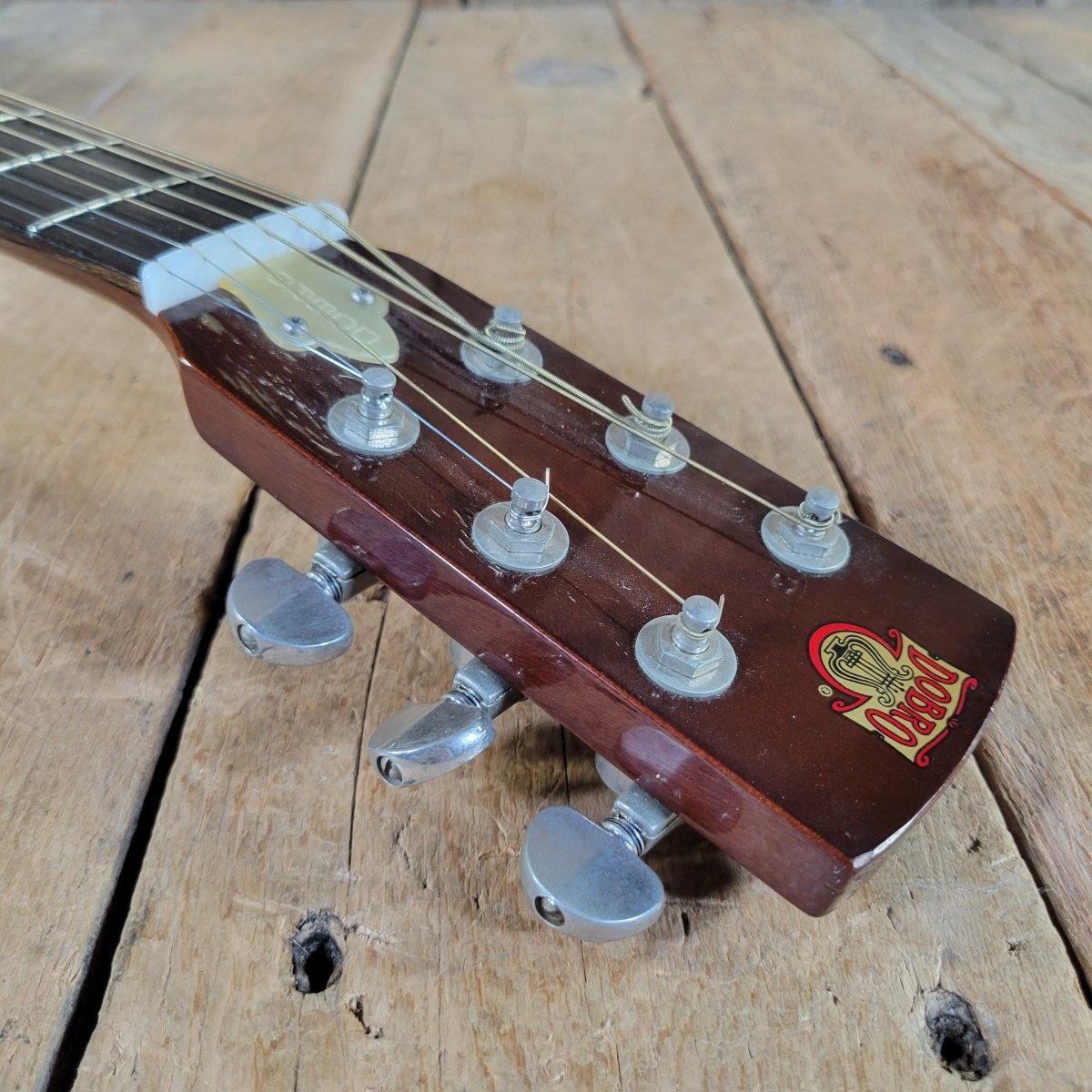 Dobro 1977 Model 36-1 The Rose Engraved Brass Body w/ Original Case Excellent - Mahar's Vintage Guitars