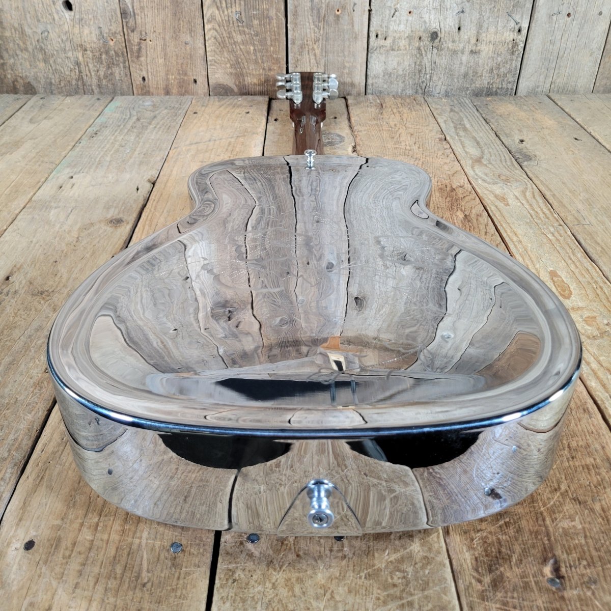 Dobro 1977 Model 36-1 The Rose Engraved Brass Body w/ Original Case Excellent - Mahar's Vintage Guitars