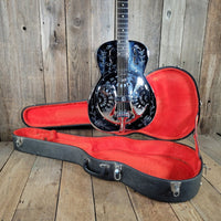 Dobro 1977 Model 36-1 The Rose Engraved Brass Body w/ Original Case Excellent - Mahar's Vintage Guitars