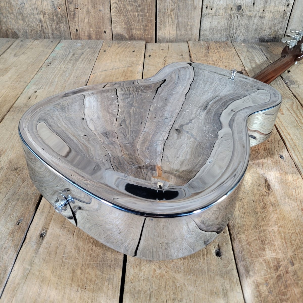 Dobro 1977 Model 36-1 The Rose Engraved Brass Body w/ Original Case Excellent - Mahar's Vintage Guitars