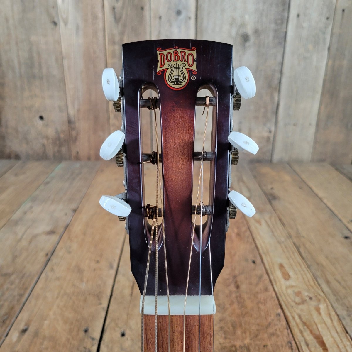 Dobro Model 66B Squareneck Resonator 1985 Sandblasted Birch With Case - Mahar's Vintage Guitars