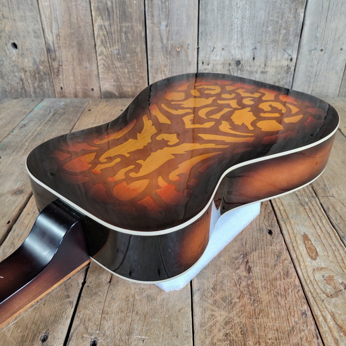 Dobro Model 66B Squareneck Resonator 1985 Sandblasted Birch With Case - Mahar's Vintage Guitars