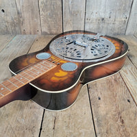 Dobro Model 66B Squareneck Resonator 1985 Sandblasted Birch With Case - Mahar's Vintage Guitars