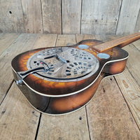 Dobro Model 66B Squareneck Resonator 1985 Sandblasted Birch With Case - Mahar's Vintage Guitars