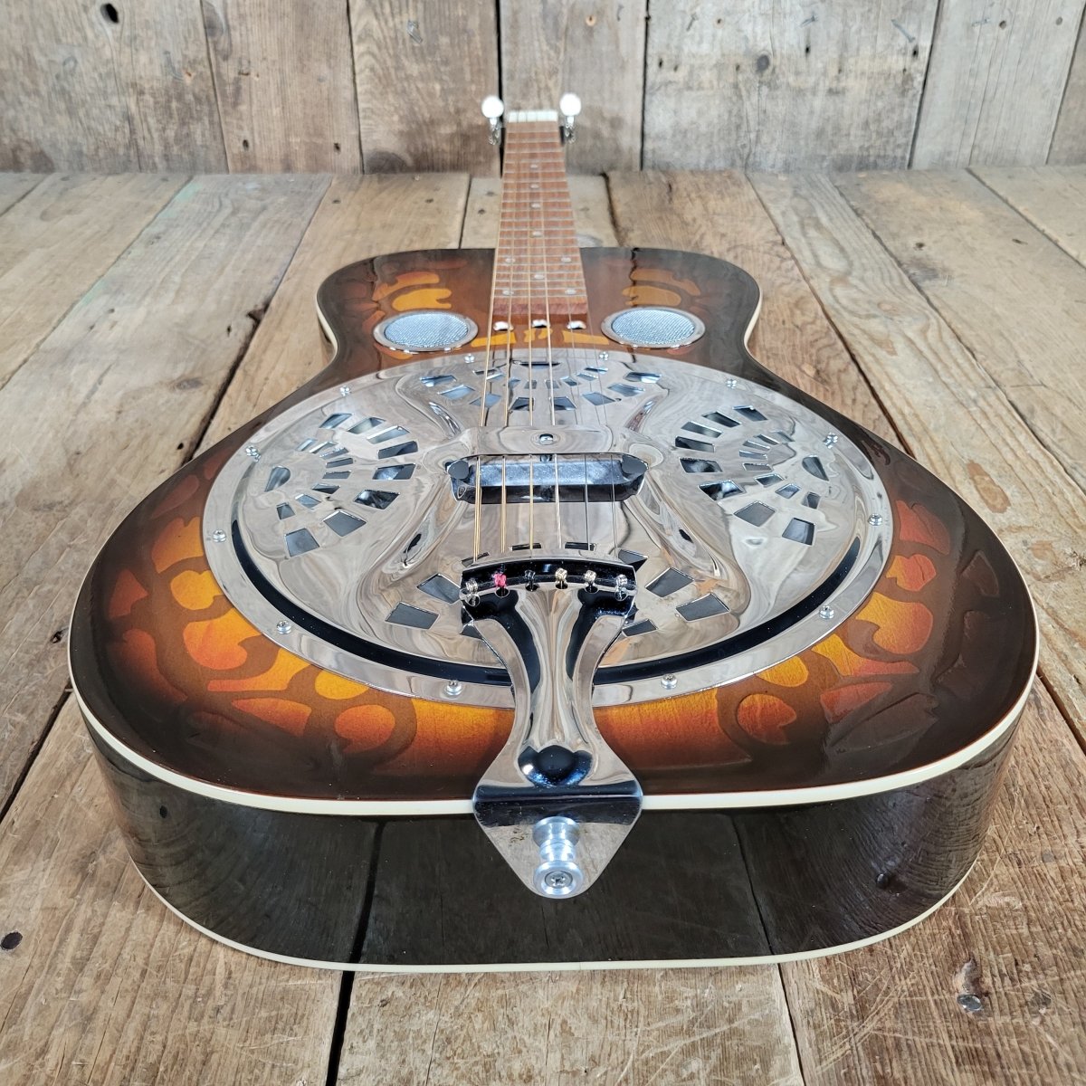 Dobro Model 66B Squareneck Resonator 1985 Sandblasted Birch With Case - Mahar's Vintage Guitars