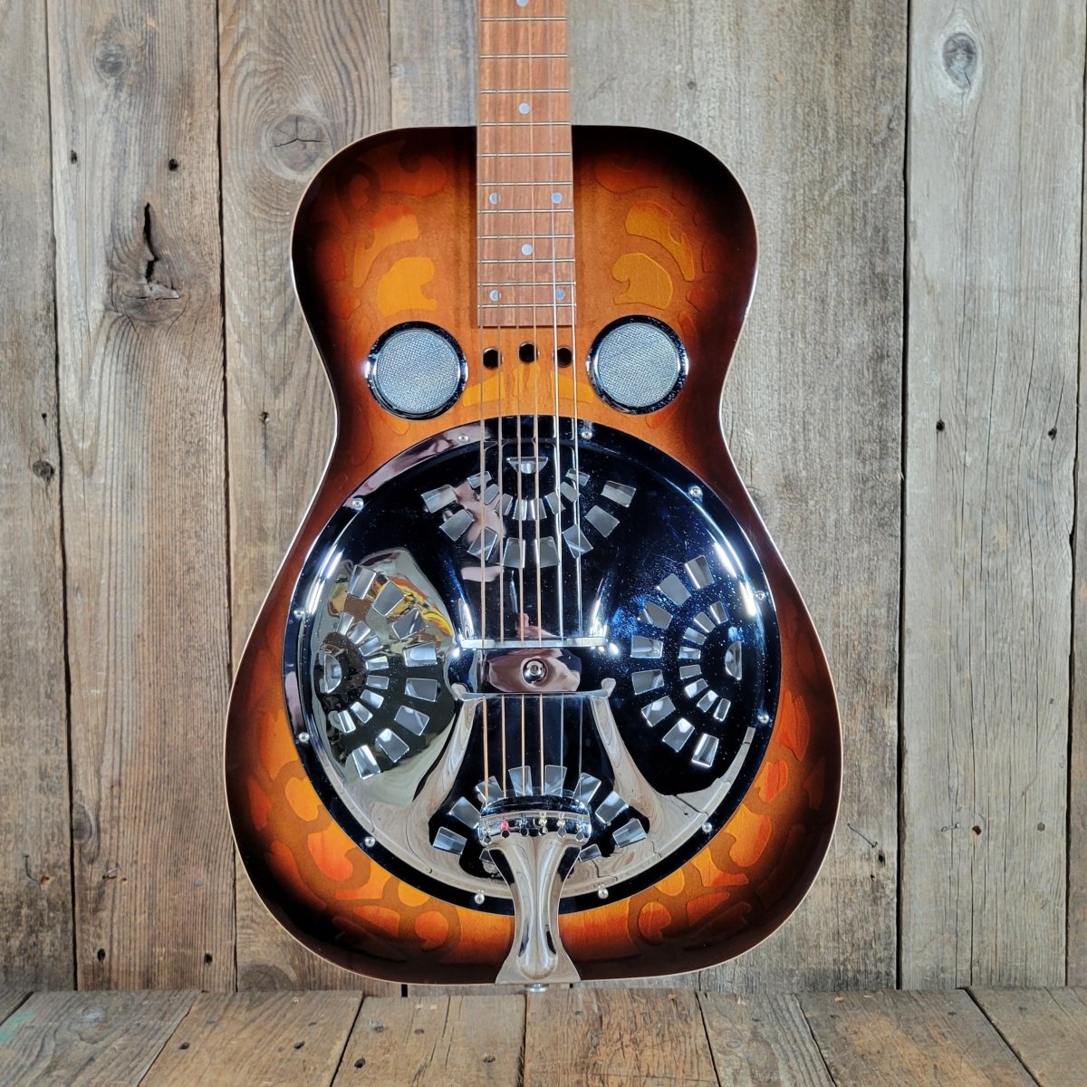 Dobro Model 66B Squareneck Resonator 1985 Sandblasted Birch With Case - Mahar's Vintage Guitars