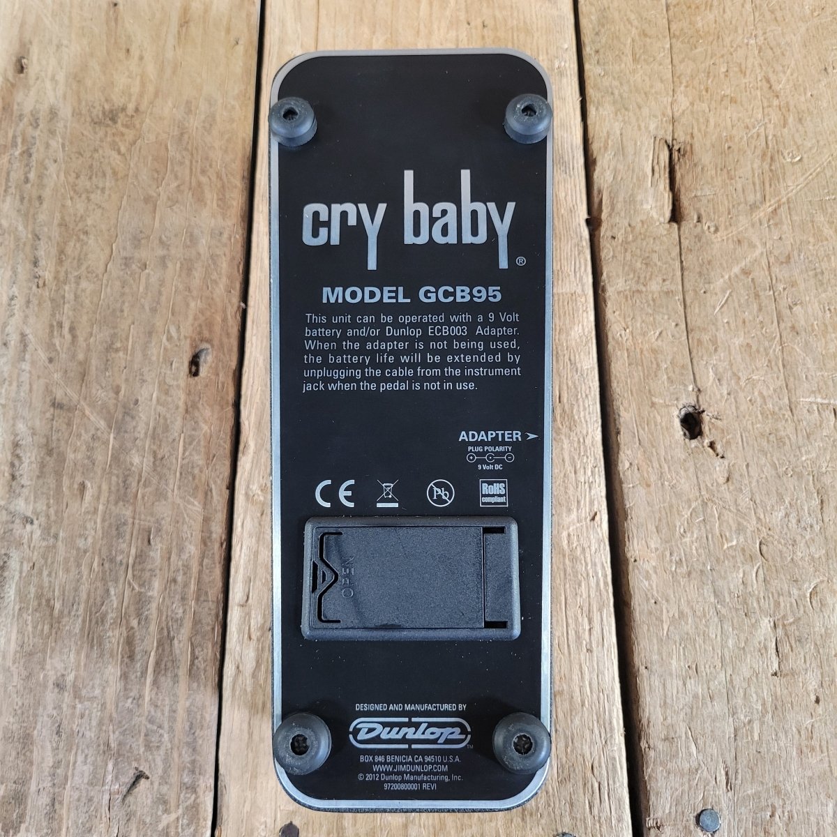 Dunlop GCB95 Cry Baby Wah Pedal w/ MC404 Baseplate, Near Mint - Mahar's Vintage Guitars
