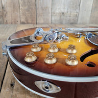 Eastwood Airline H78 Deluxe Reissue – Semi - Hollow Electric Guitar with Gold Foil Pickups - Mahar's Vintage Guitars