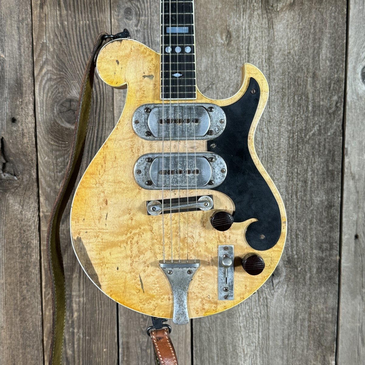 Ed Elliott Bench Copy of the TK Smith Tarver Bigsby Mandolin TK Smith Pickups Natural - Mahar's Vintage Guitars