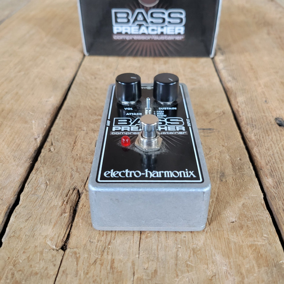 Electro - Harmonix 2015 Bass Preacher Compressor Sustainer Pedal – With Original Box & Paperwork - Mahar's Vintage Guitars