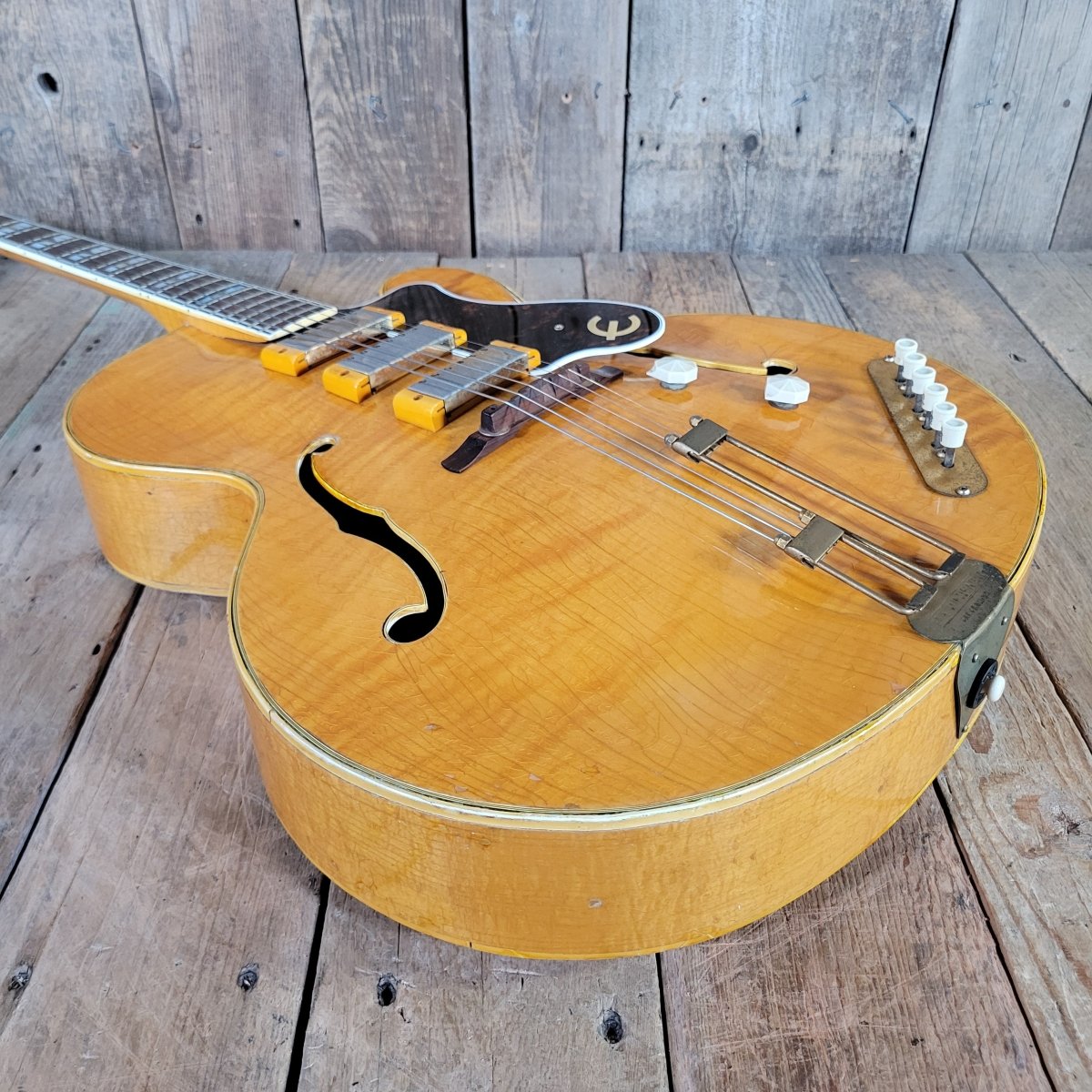 Epiphone 1953 Zephyr Emperor Regent Blonde New York Pickups - Mahar's Vintage Guitars