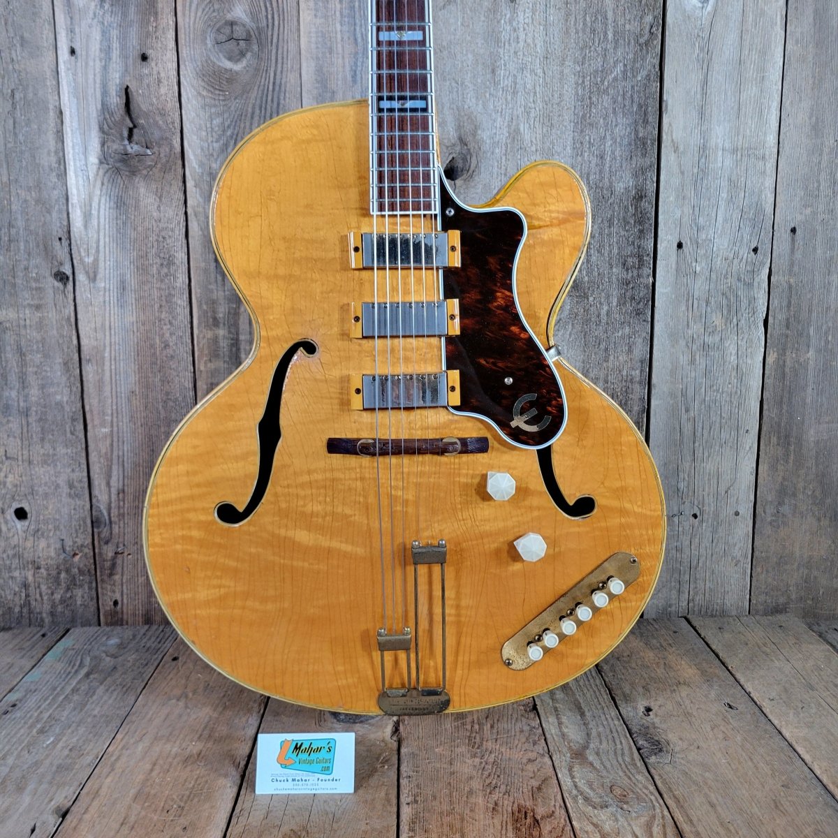 Epiphone 1953 Zephyr Emperor Regent Blonde New York Pickups - Mahar's Vintage Guitars