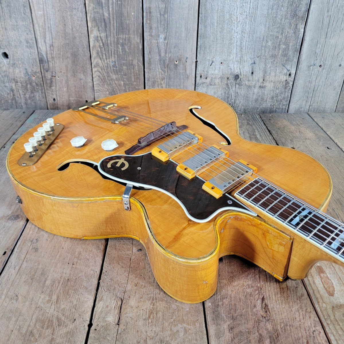 Epiphone 1953 Zephyr Emperor Regent Blonde New York Pickups - Mahar's Vintage Guitars