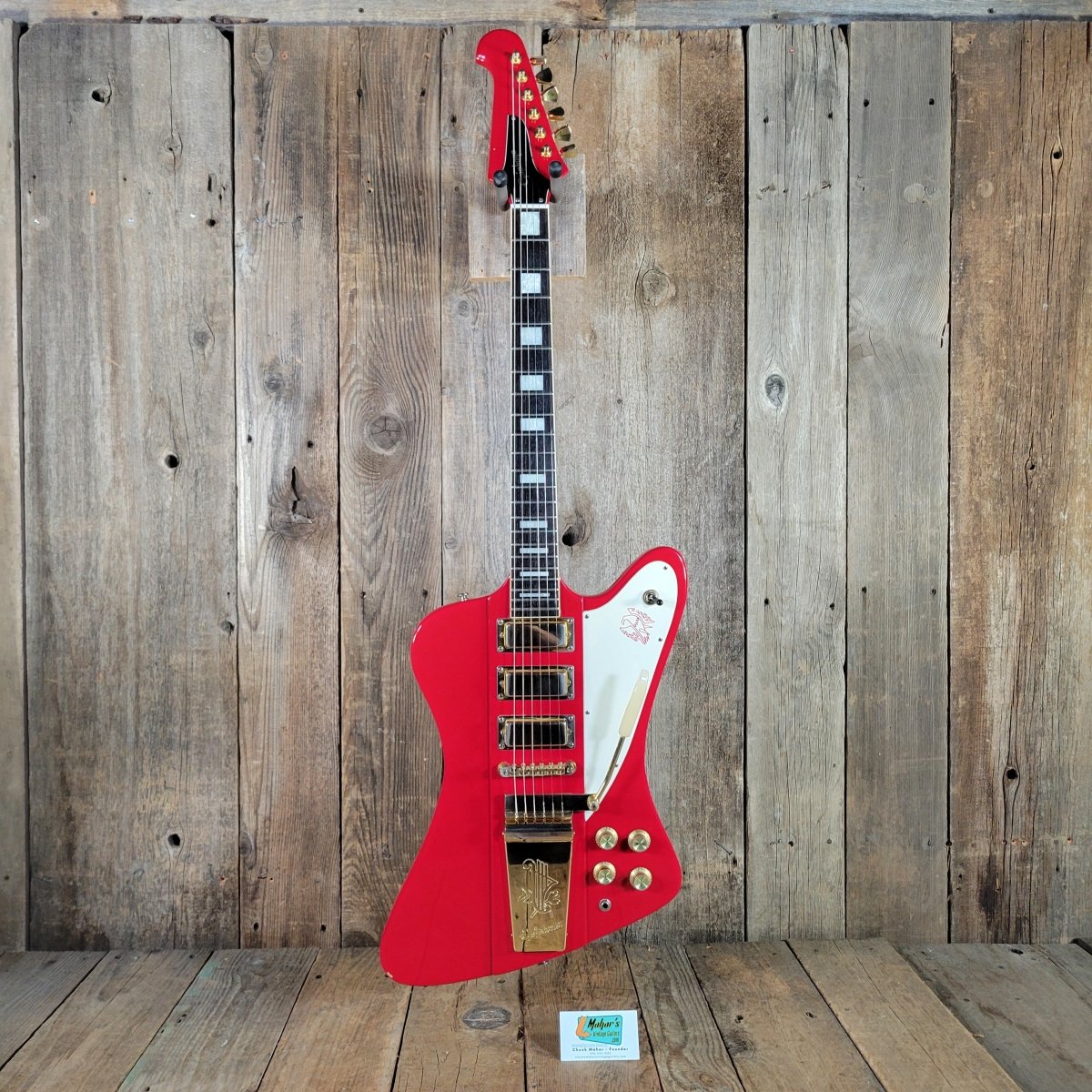 Epiphone 1999 Firebird VII Cardinal Red Gold Hardware Very Good - Mahar's Vintage Guitars