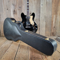 Epiphone 1999 Sheraton John Lee "Boogie Man" Hooker Signature 43 of 220 Ebony w/ Orig Case, Very Good - Mahar's Vintage Guitars