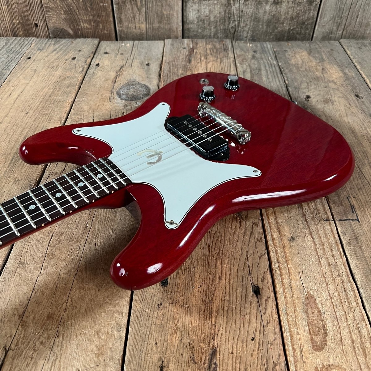 Epiphone Coronet SB - 533 1962 Cherry Red with Hang Tag 1960s Vintage For Sale - Mahar's Vintage Guitars