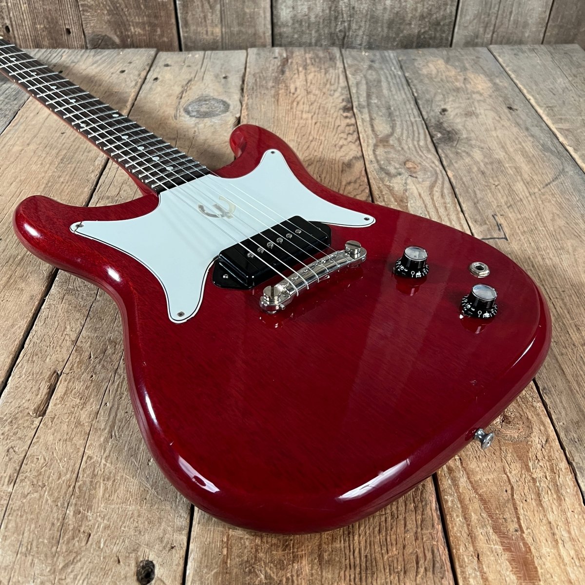Epiphone Coronet SB - 533 1962 Cherry Red with Hang Tag 1960s Vintage For Sale - Mahar's Vintage Guitars