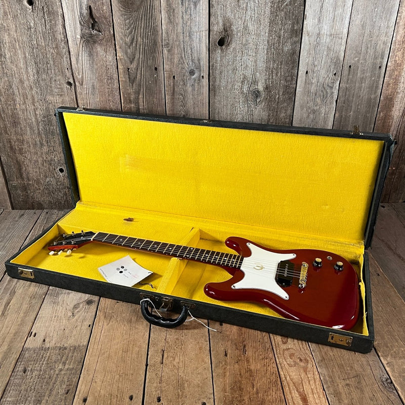 Epiphone Coronet SB - 533 1962 Cherry Red with Hang Tag 1960s Vintage For Sale - Mahar's Vintage Guitars
