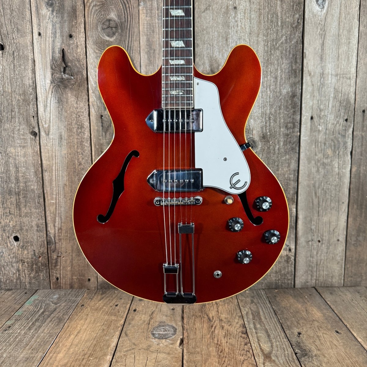 Epiphone E230TD Casino 1967 Sparkling Burgundy Vintage Custom Color Electric Guitar - Mahar's Vintage Guitars