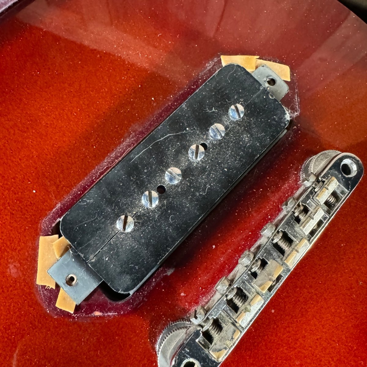 Epiphone E230TD Casino 1967 Sparkling Burgundy Vintage Custom Color Electric Guitar - Mahar's Vintage Guitars