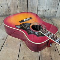 Epiphone Hummingbird H/S Dreadnought Cherry Sunburst with Hard Case 2010s - Mahar's Vintage Guitars